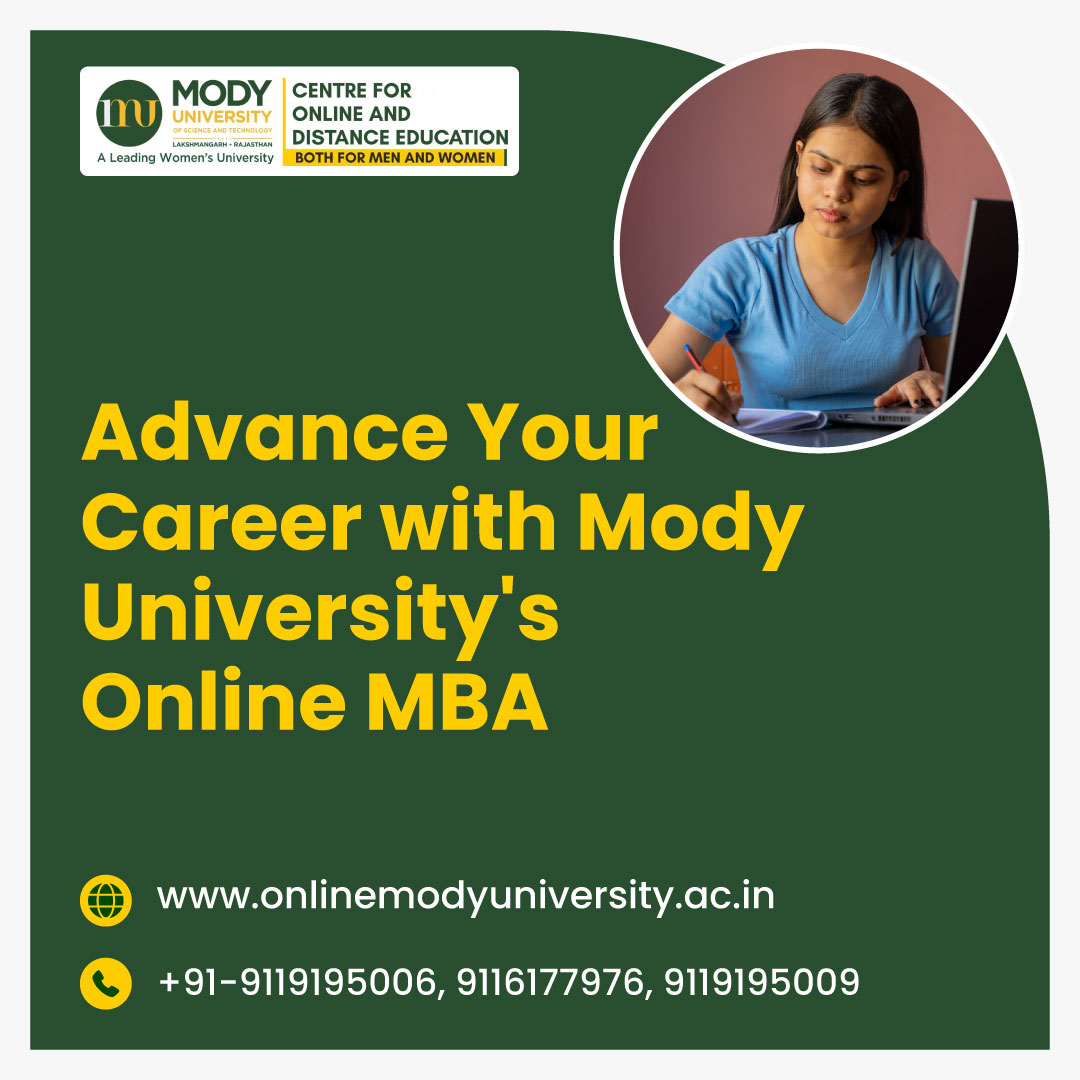 Advance Your Career with Mody University's Online MBA Program